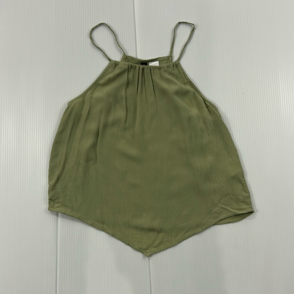 J15. Divided Light Green Tank‎ Top (XXS)